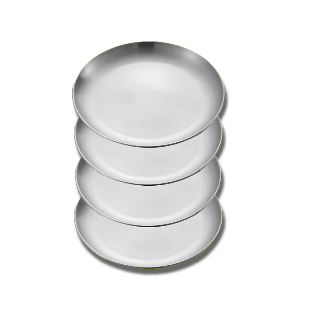 Set d'Assiettes Inox (4pcs)